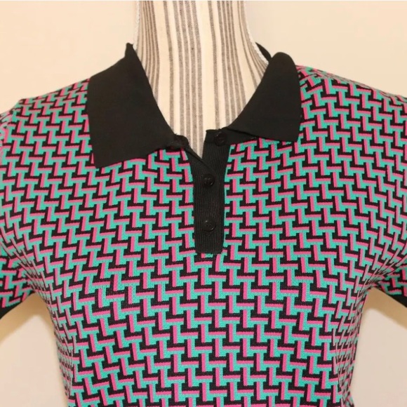 Zara and Fendi collab Knit Collared Geometric Top - Picture 4 of 4
